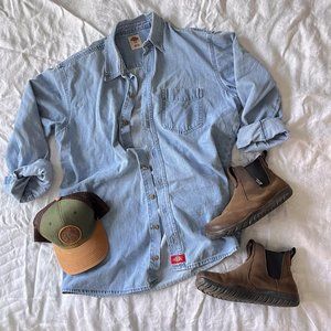 Vintage Dickies Denim Button Down Shirt